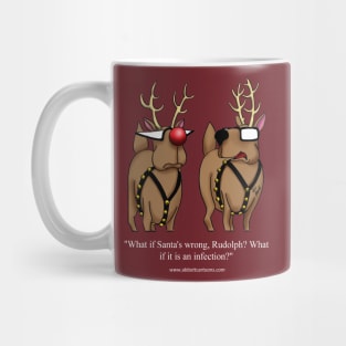 Funny Christmas Holiday Reindeer Cartoon Mug